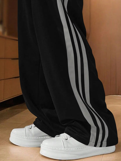 Men's Oversized Striped Track Lower