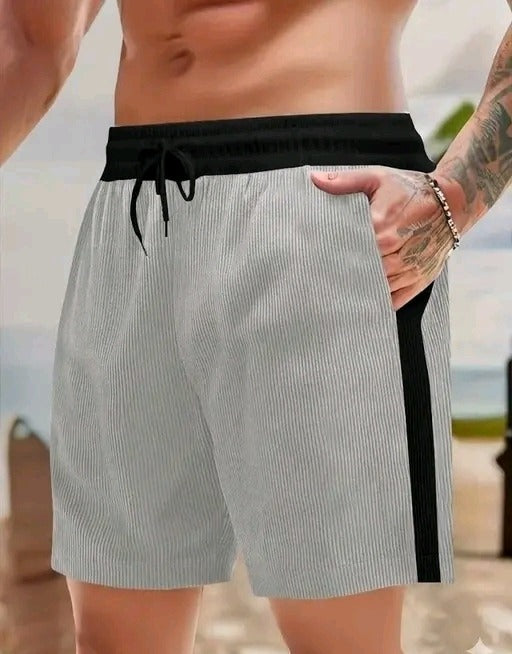 Men's Textured Casual Drawstring Shorts