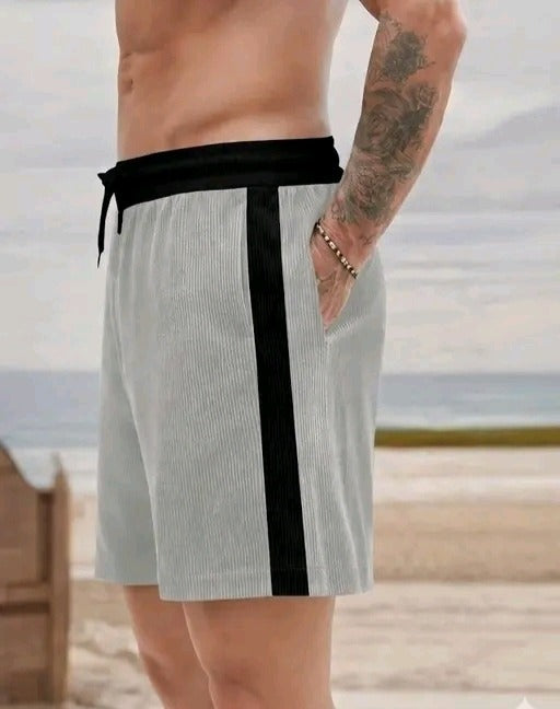 Men's Textured Casual Drawstring Shorts