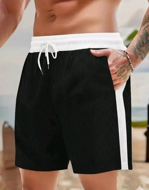 Men's Ribbed Sports Casual Shorts