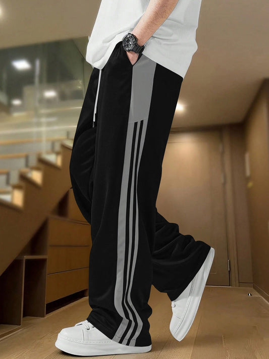 Men's Oversized Striped Track Lower